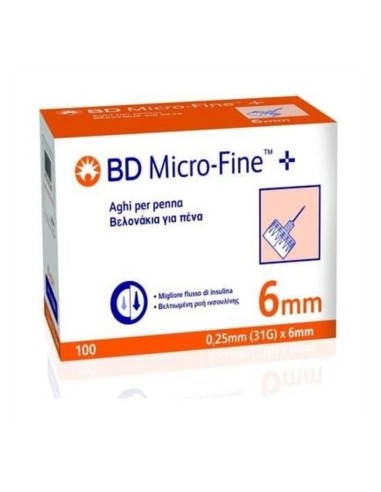 BD MICROFINE NEEDLE G31 6MM 100PCS