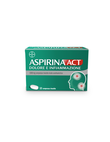 ASPIRINAACT DOL INF 12CPR 1G
