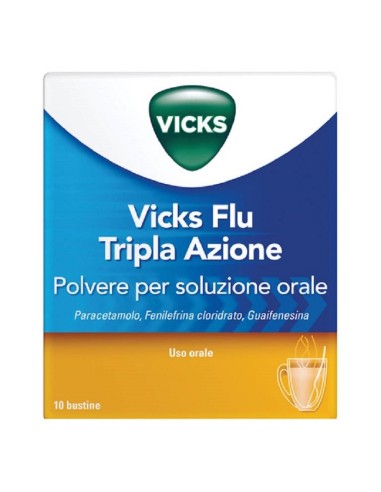VICKS FLU TRIPLA AZIONE POLVERE PER SOLUZIONE ORALE 10BS
