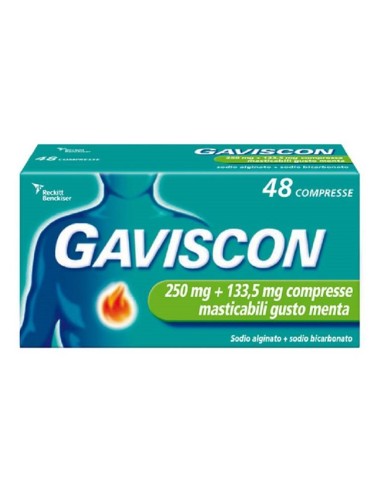 GAVISCON 48CPR MENT250+133,5MG