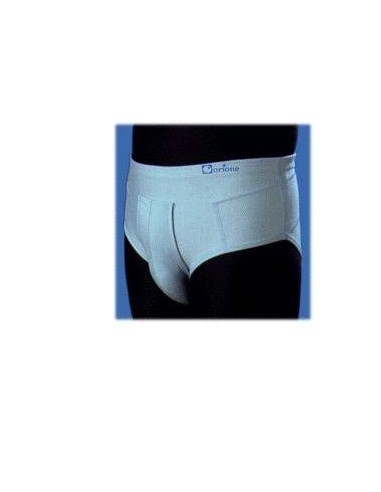 Slip De Soutien Pour Hernie Inguinale ORIONE Modèle 515 - Coton Avec Roulements Extractibles - Couleur Azur - Neuf