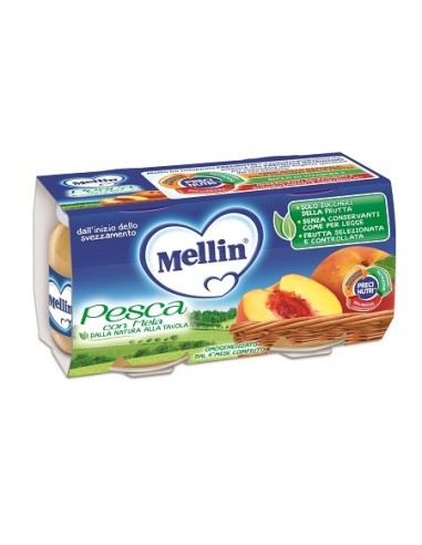 Mellin – Omogeneizzato Pesca 2x100g Mellin
